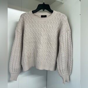 Women's Cream Cable Knit Sweater